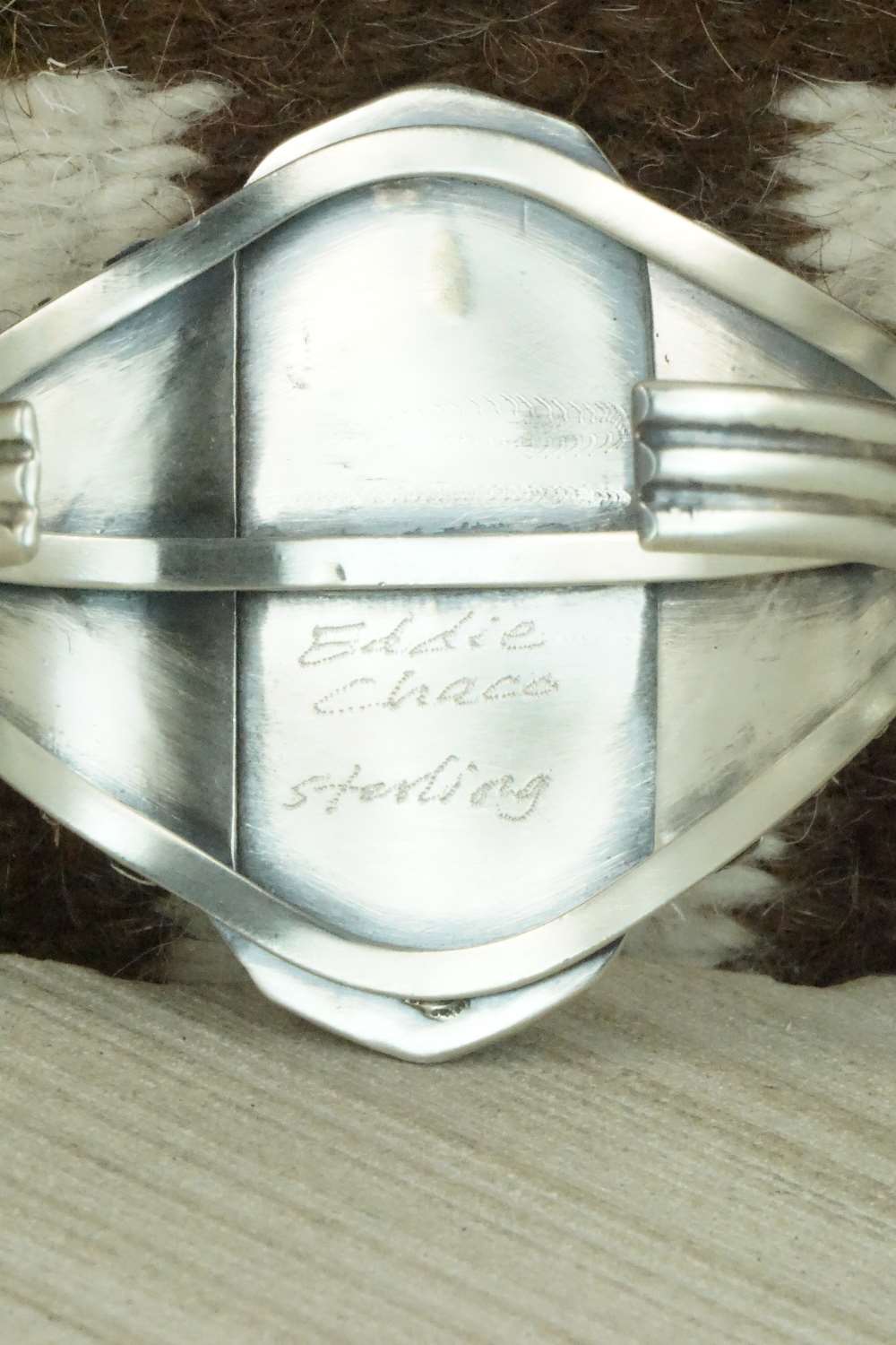 White Buffalo & Sterling Silver Bracelet - Eddie Chaco