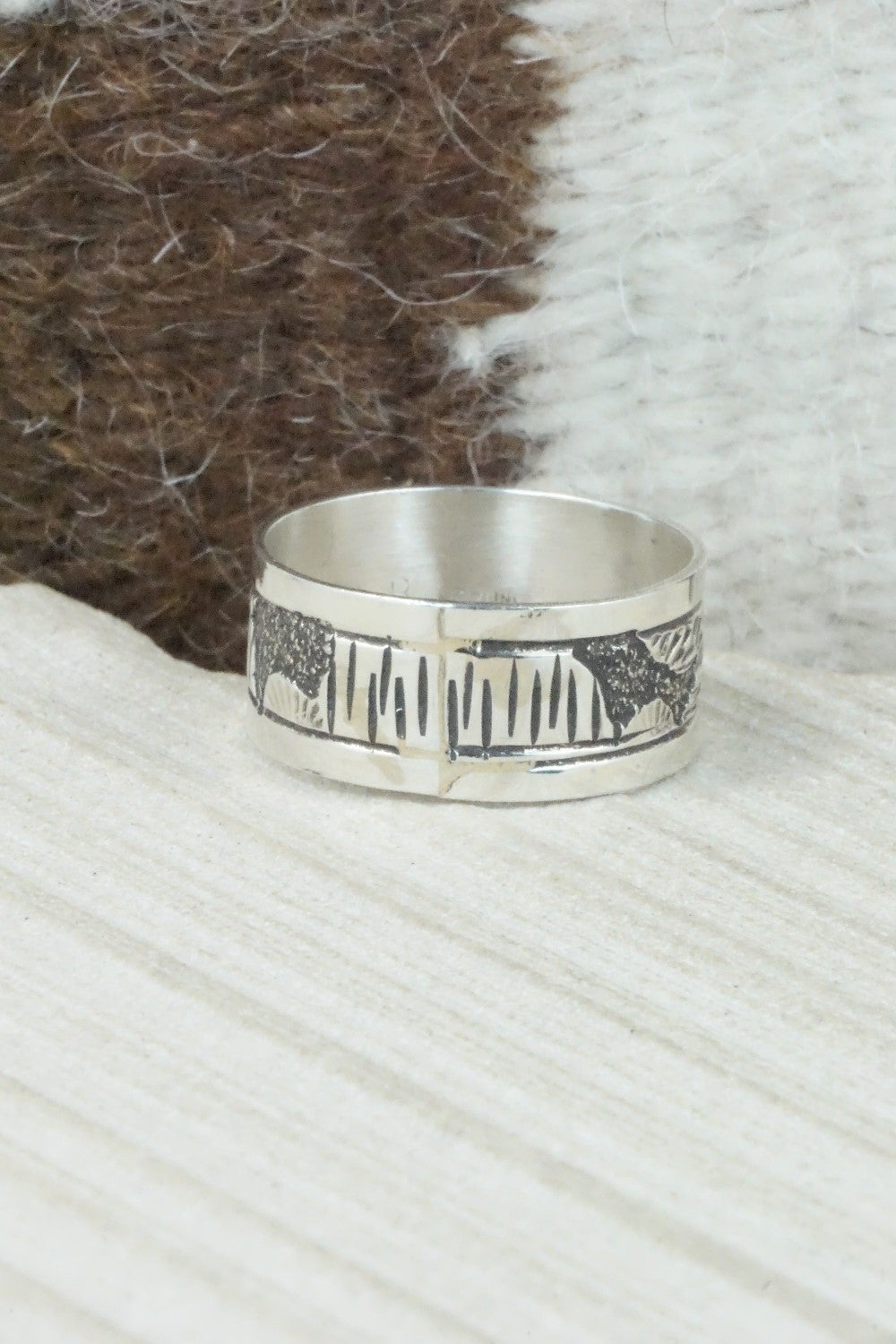 Sterling Silver Ring - Navajo - Size 12.75
