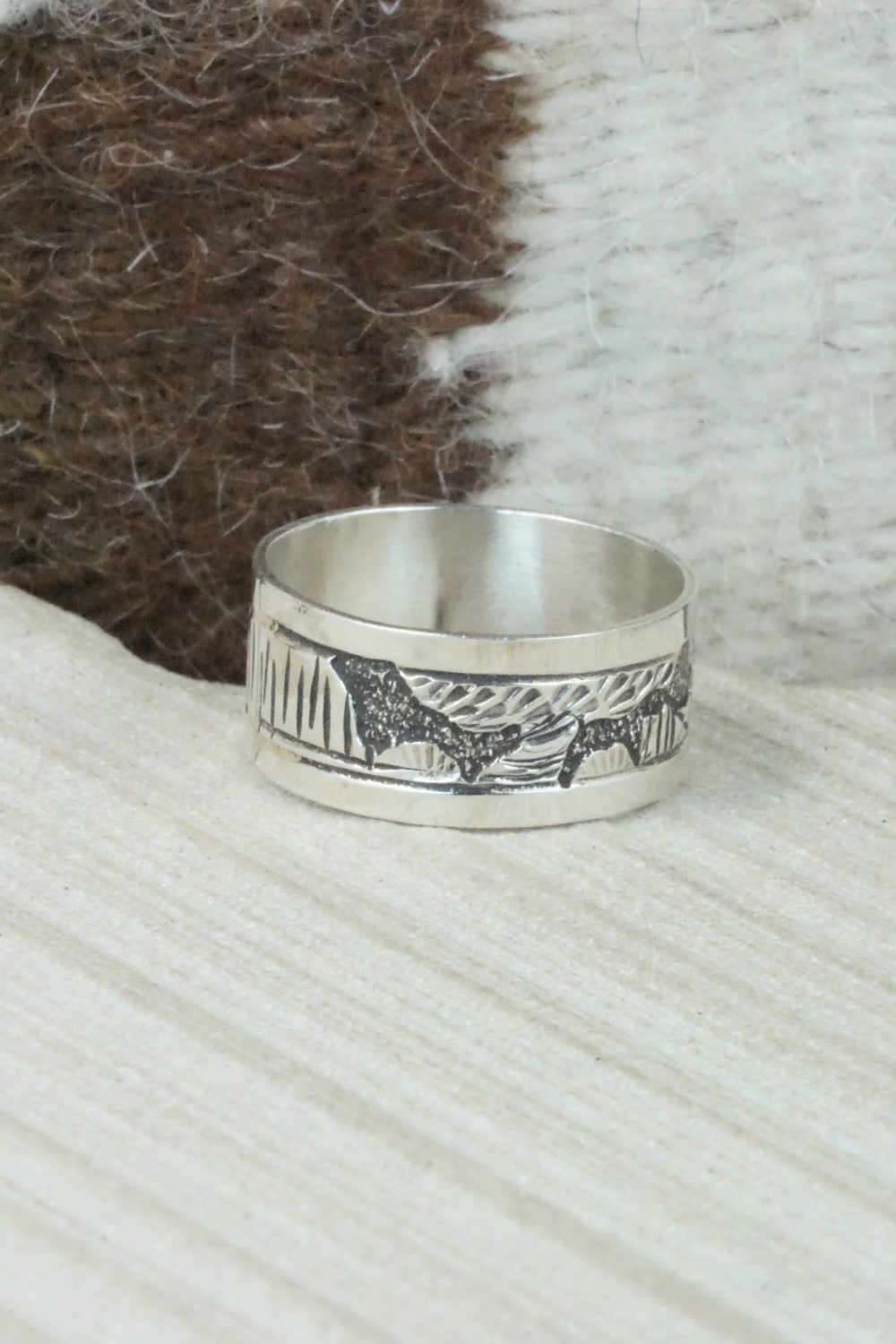 Sterling Silver Ring - Navajo - Size 12.75