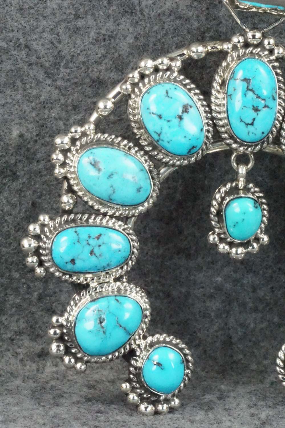 Turquoise and Sterling Silver Naja Pendant - Vernon Johnson