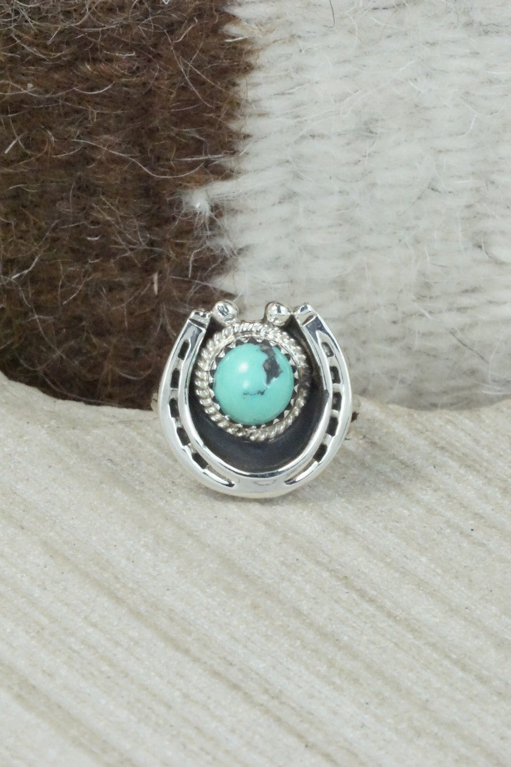 Turquoise & Sterling Silver Ring - Alice Rose Saunders - Size 6