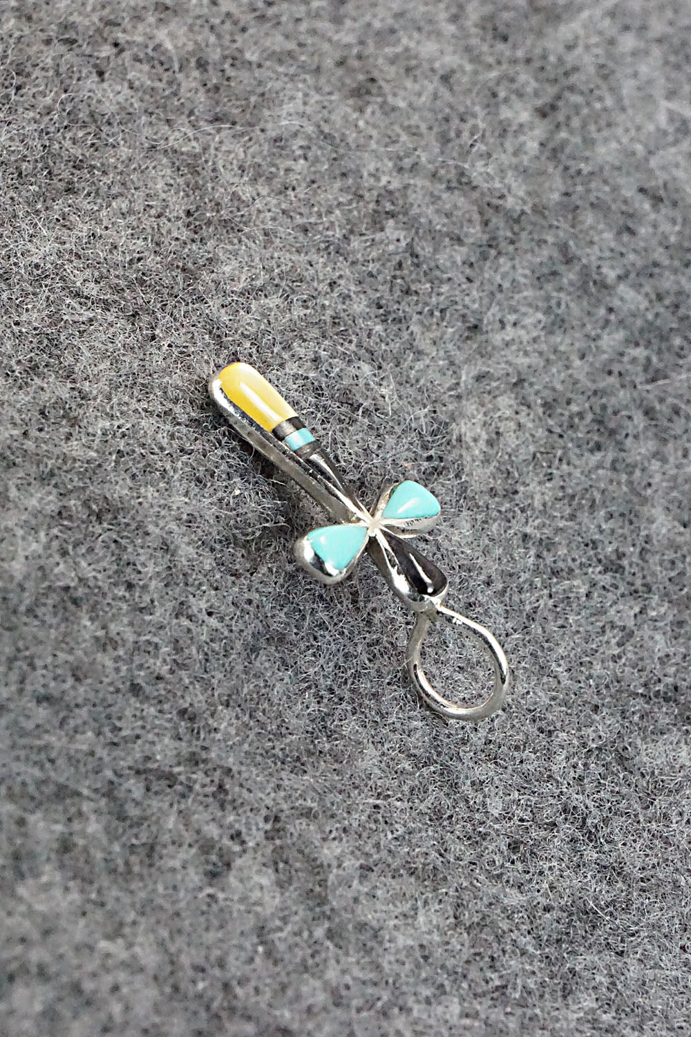 Multi Stone & Sterling Silver Inlay Pendant - Kristina Bowannie