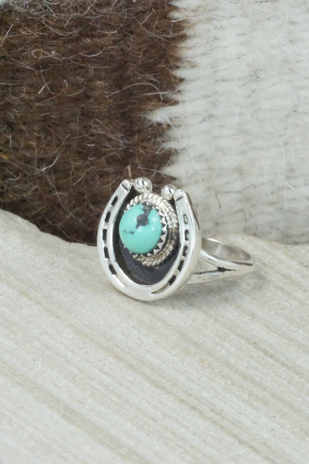Turquoise & Sterling Silver Ring - Alice Rose Saunders - Size 6