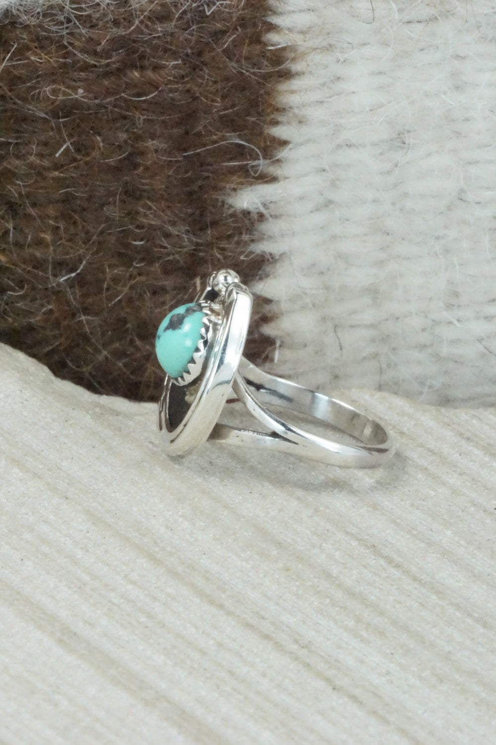 Turquoise & Sterling Silver Ring - Alice Rose Saunders - Size 6