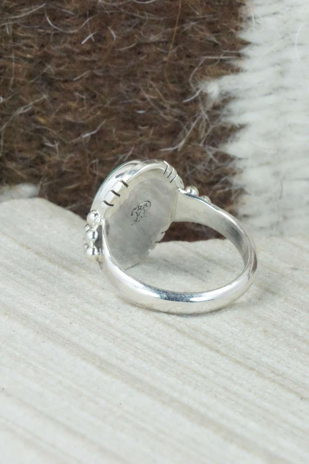 Turquoise & Sterling Silver Ring - Mark Barney - Size 5.5