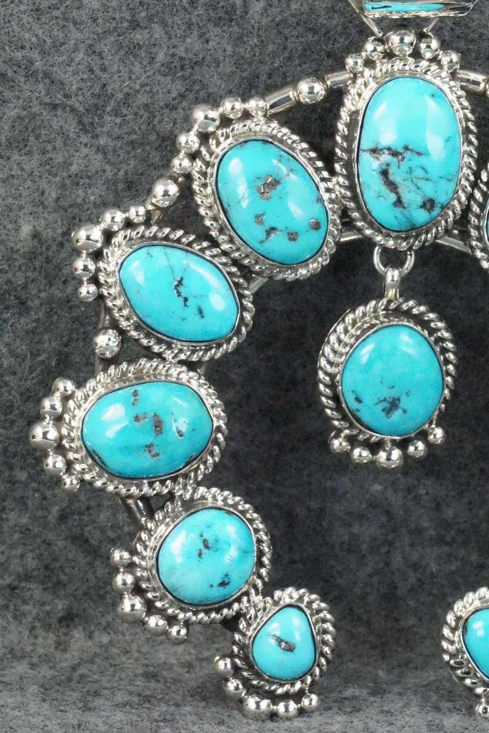 Turquoise and Sterling Silver Naja Pendant - Vernon Johnson