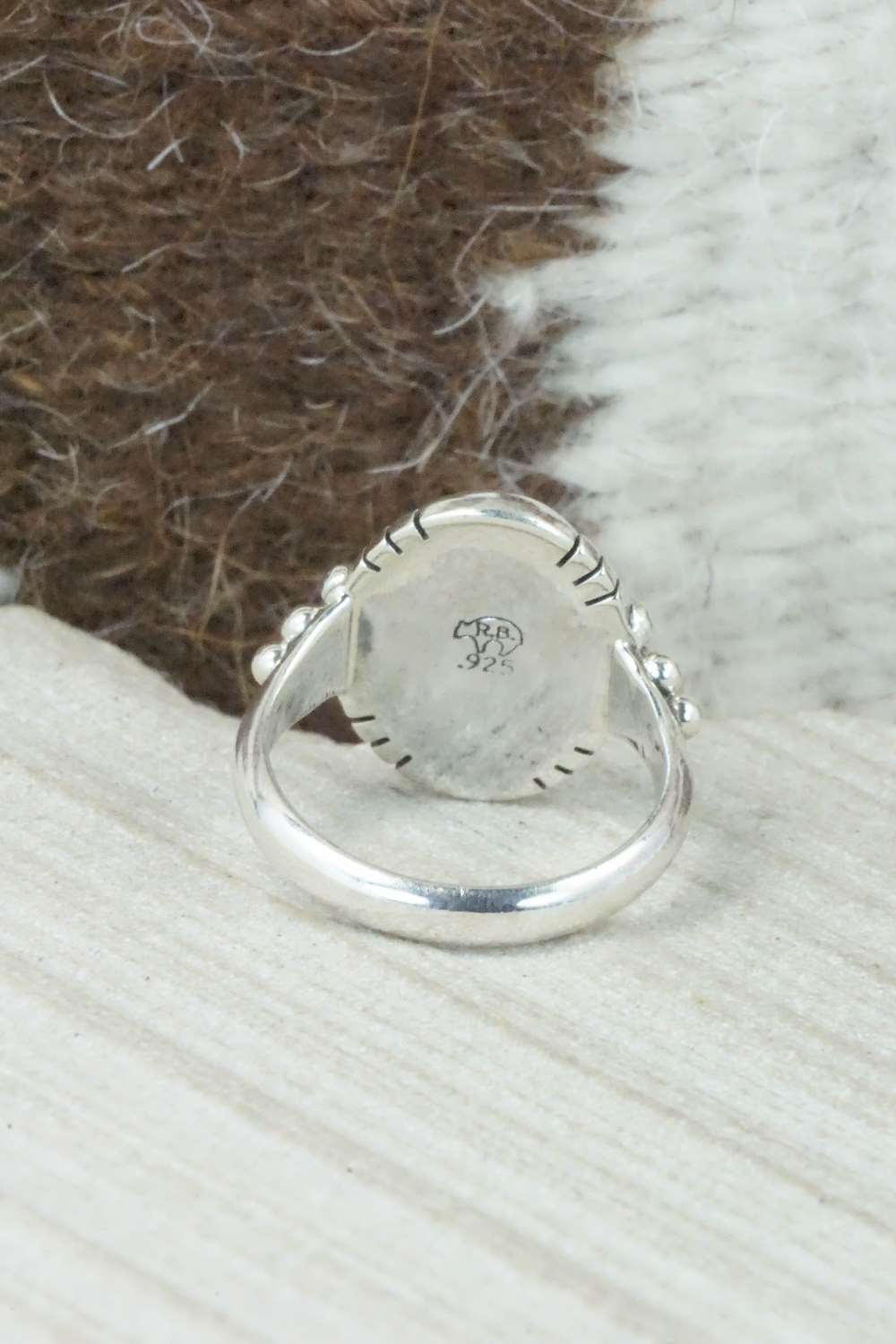 Turquoise & Sterling Silver Ring - Mark Barney - Size 5.5