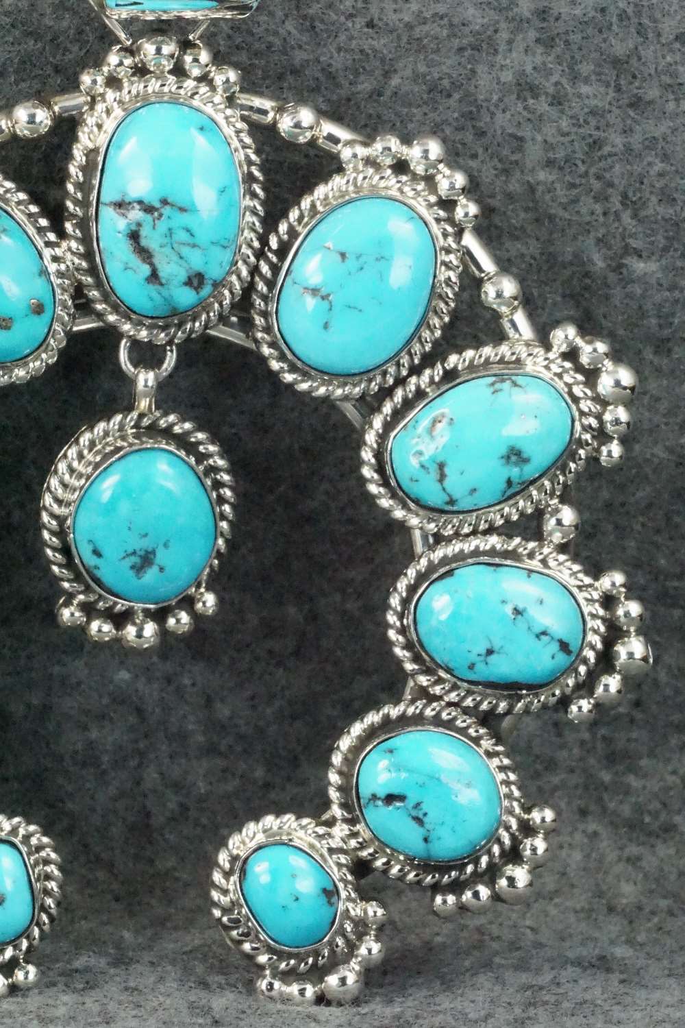 Turquoise and Sterling Silver Naja Pendant - Vernon Johnson