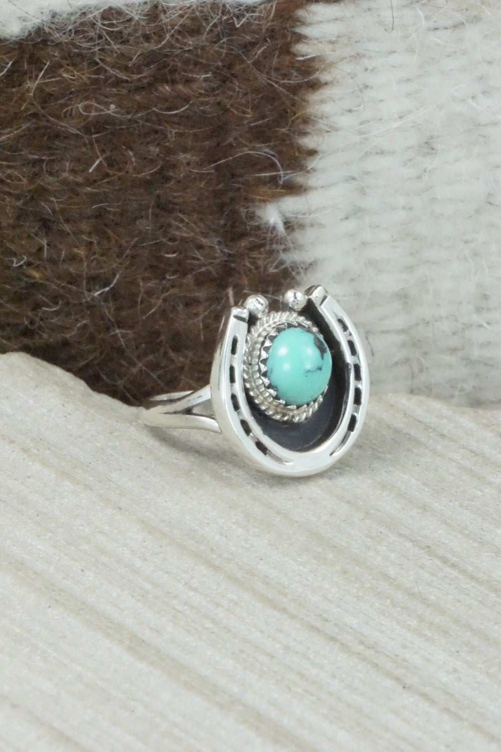Turquoise & Sterling Silver Ring - Alice Rose Saunders - Size 6