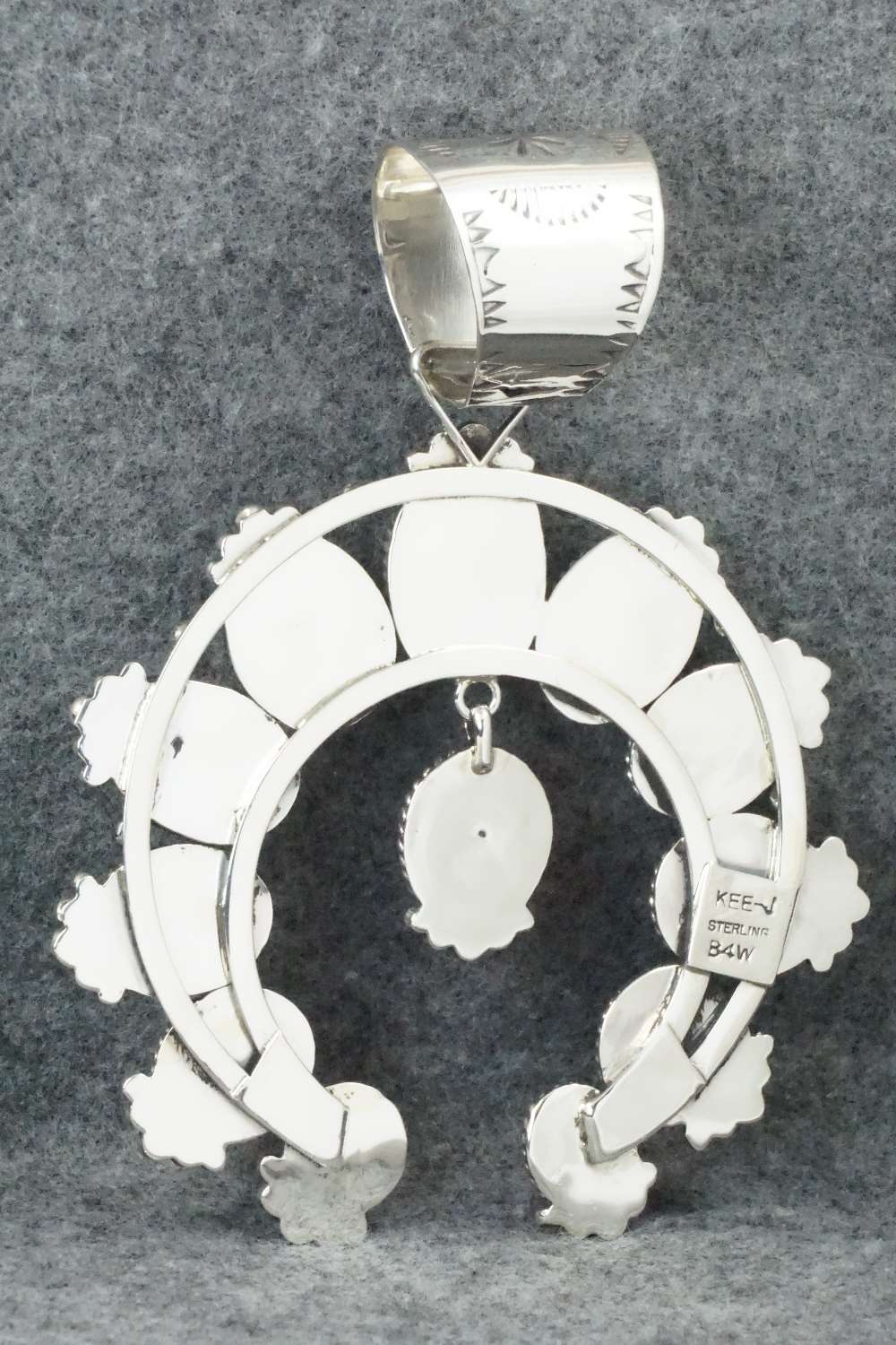 Turquoise and Sterling Silver Naja Pendant - Vernon Johnson