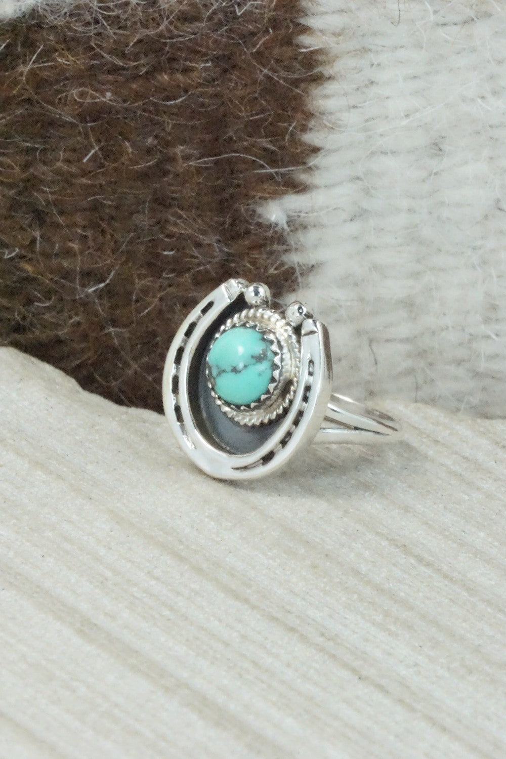 Turquoise & Sterling Silver Ring - Alice Rose Saunders - Size 6