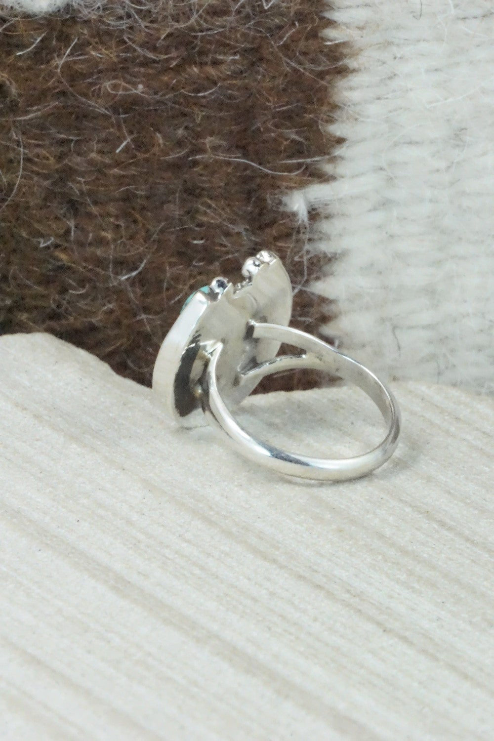 Turquoise & Sterling Silver Ring - Alice Rose Saunders - Size 6