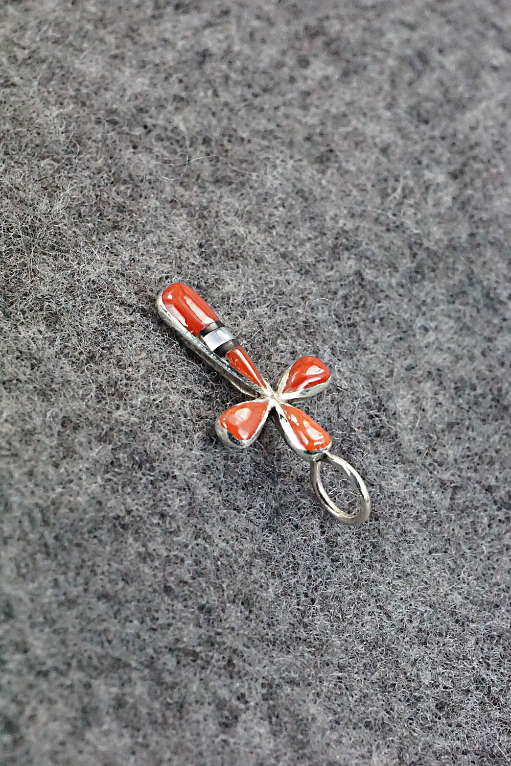 Multi Stone & Sterling Silver Inlay Pendant - Kristina Bowannie