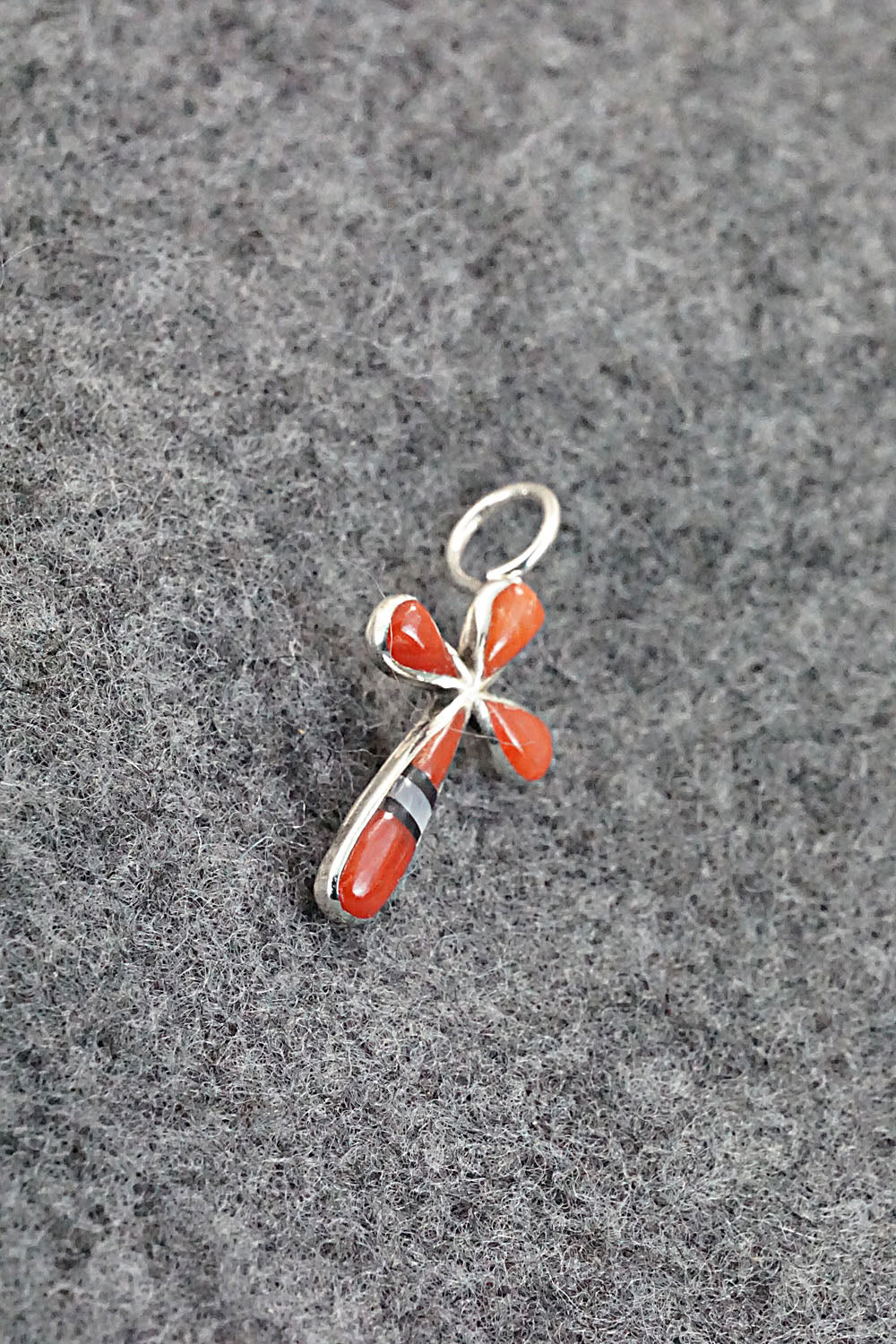 Multi Stone & Sterling Silver Inlay Pendant - Kristina Bowannie