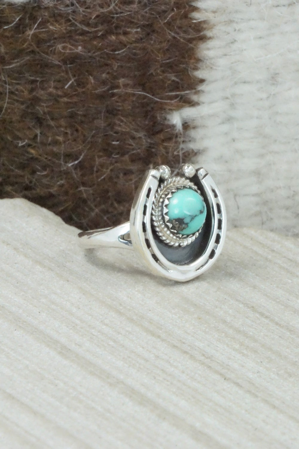 Turquoise & Sterling Silver Ring - Alice Rose Saunders - Size 6