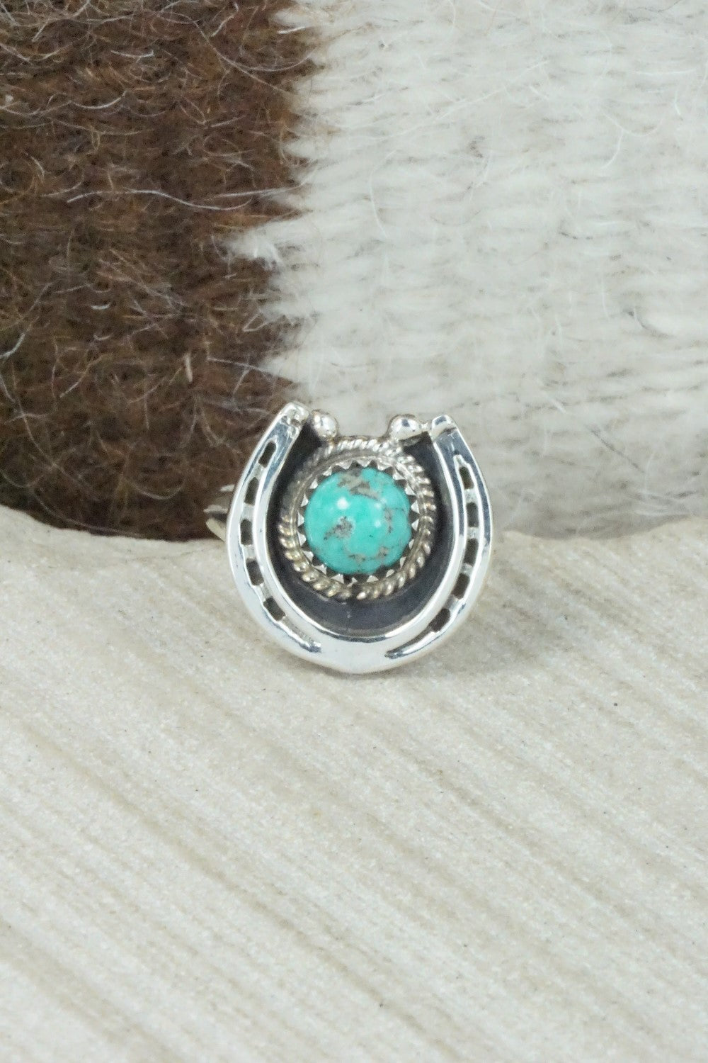 Turquoise & Sterling Silver Ring - Alice Rose Saunders - Size 6.75