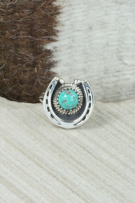 Turquoise & Sterling Silver Ring - Alice Rose Saunders - Size 6.75