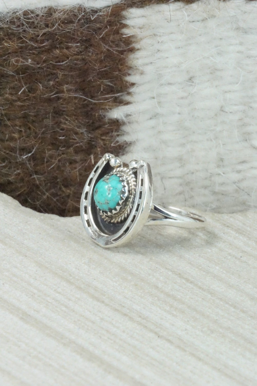 Turquoise & Sterling Silver Ring - Alice Rose Saunders - Size 6.75
