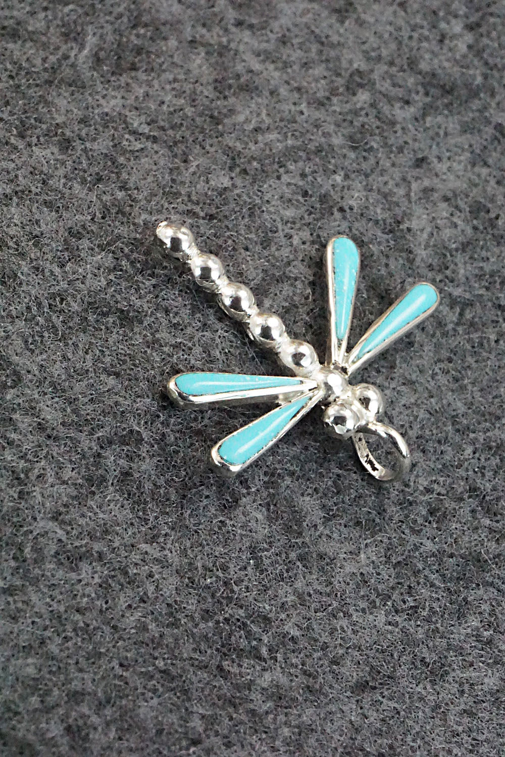 Turquoise and Sterling Silver Pendant - Erlene Edaakie