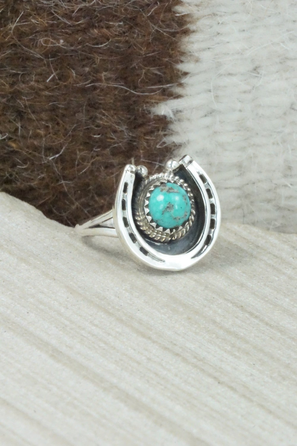 Turquoise & Sterling Silver Ring - Alice Rose Saunders - Size 6.75