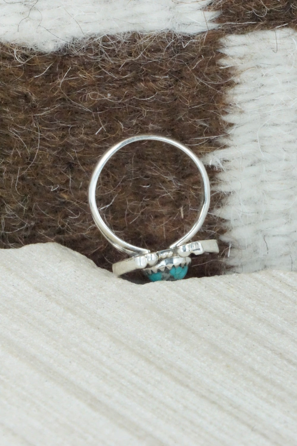 Turquoise & Sterling Silver Ring - Alice Rose Saunders - Size 6.75