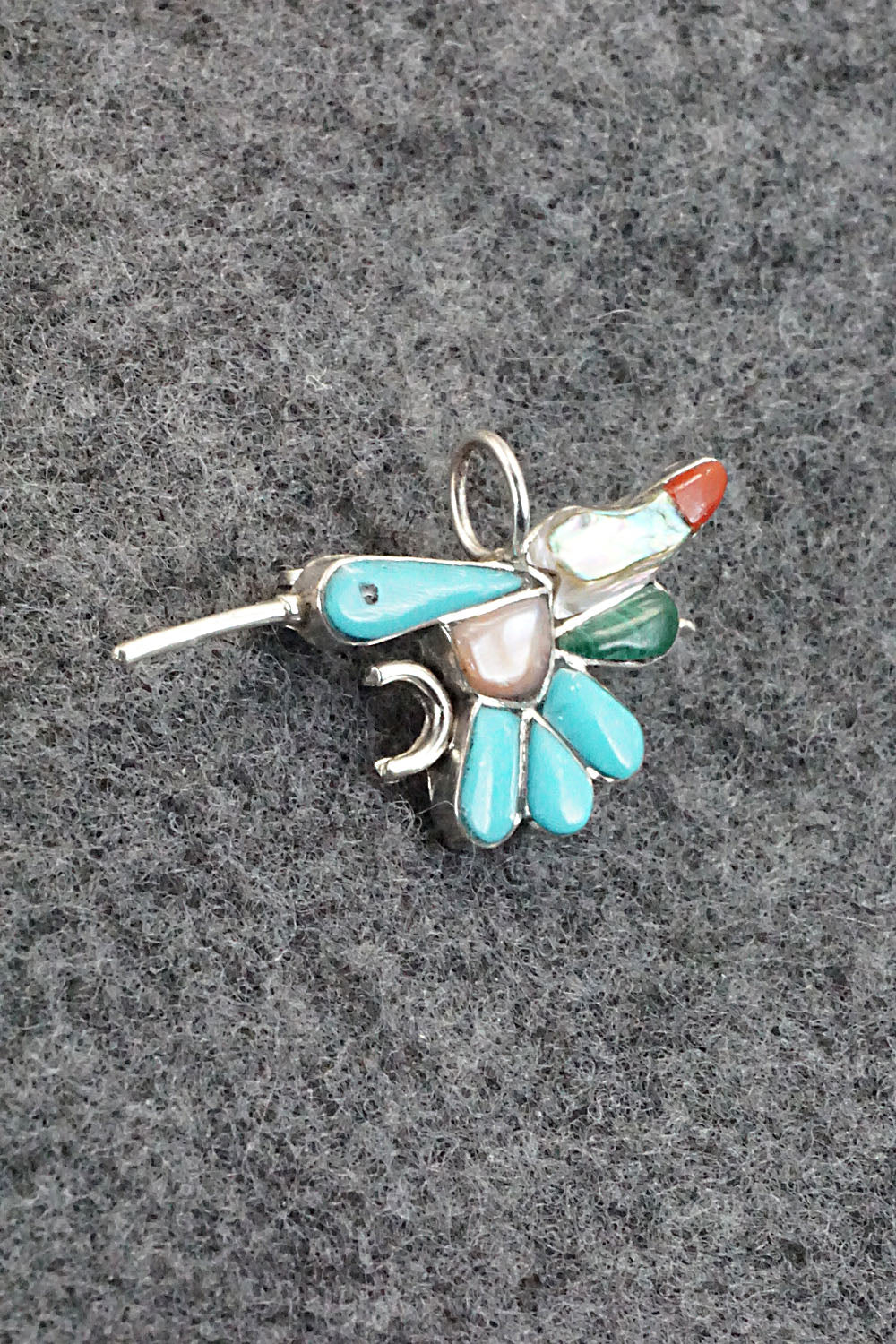 Multi Stone and Sterling Silver Pendant & Pin - India Natewa