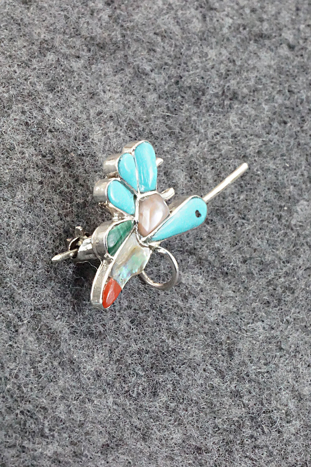 Multi Stone and Sterling Silver Pendant & Pin - India Natewa