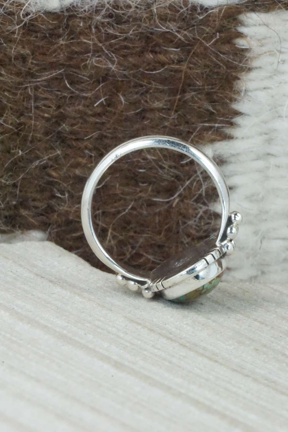 Turquoise & Sterling Silver Ring - Mark Barney - Size 7