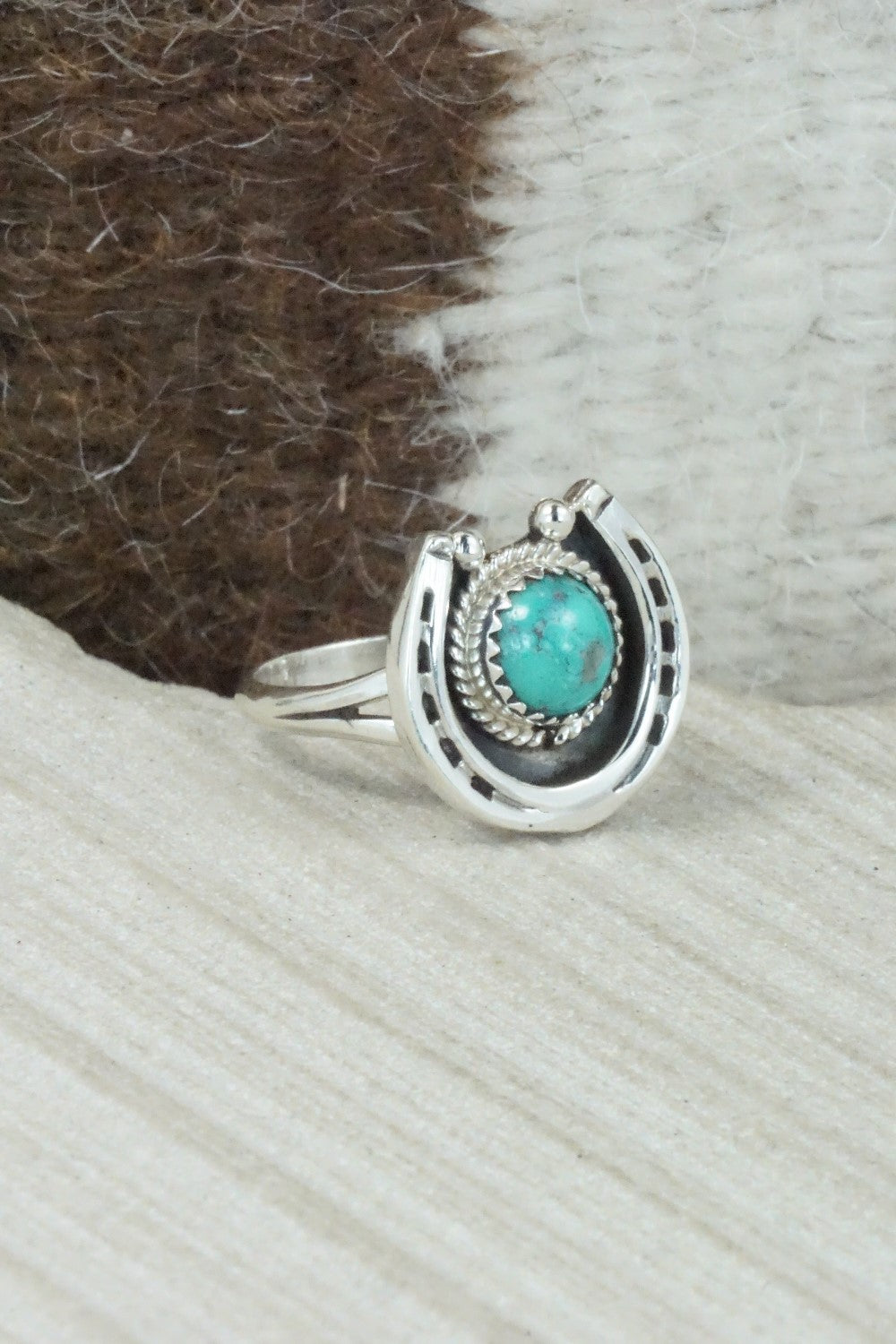 Turquoise & Sterling Silver Ring - Alice Rose Saunders - Size 7.5