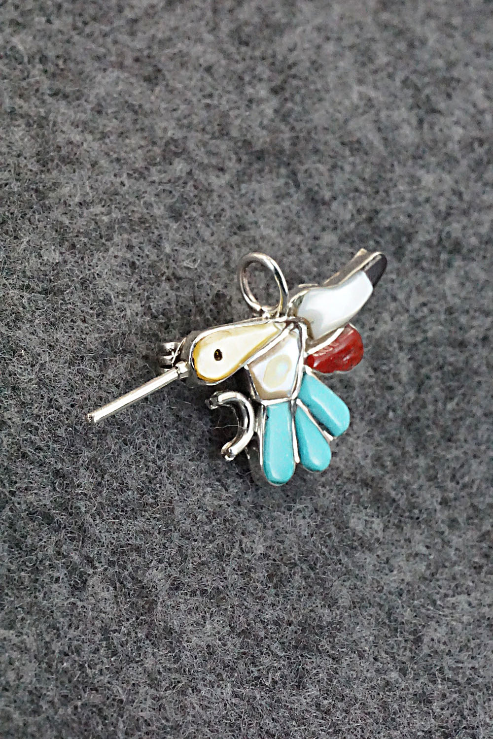 Multi Stone and Sterling Silver Pendant & Pin - India Natewa