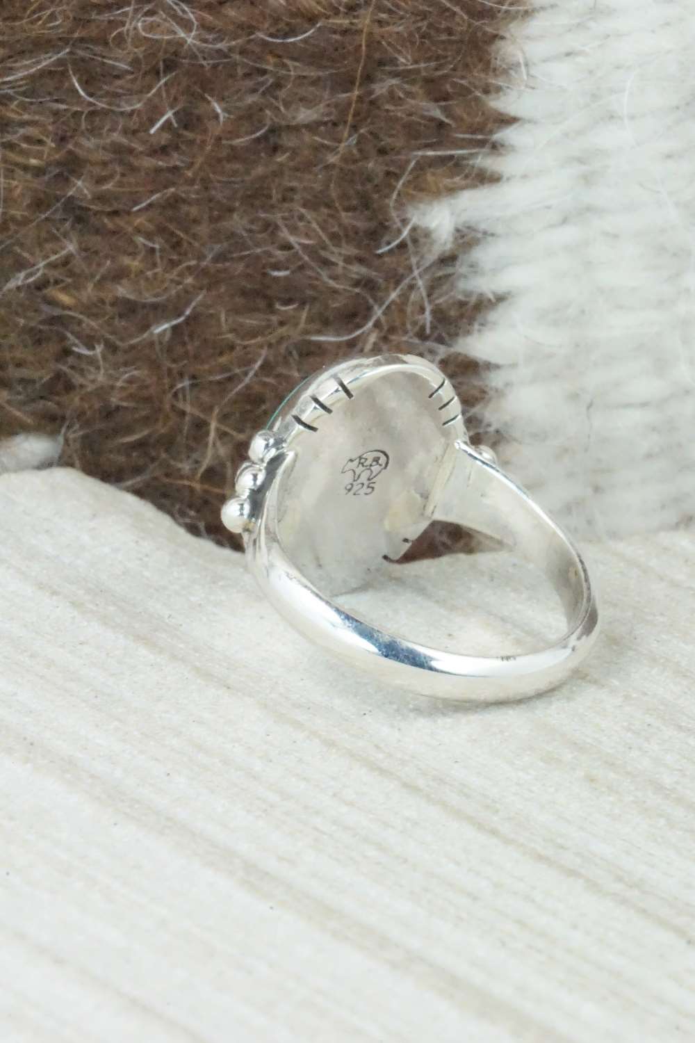 Turquoise & Sterling Silver Ring - Mark Barney - Size 7