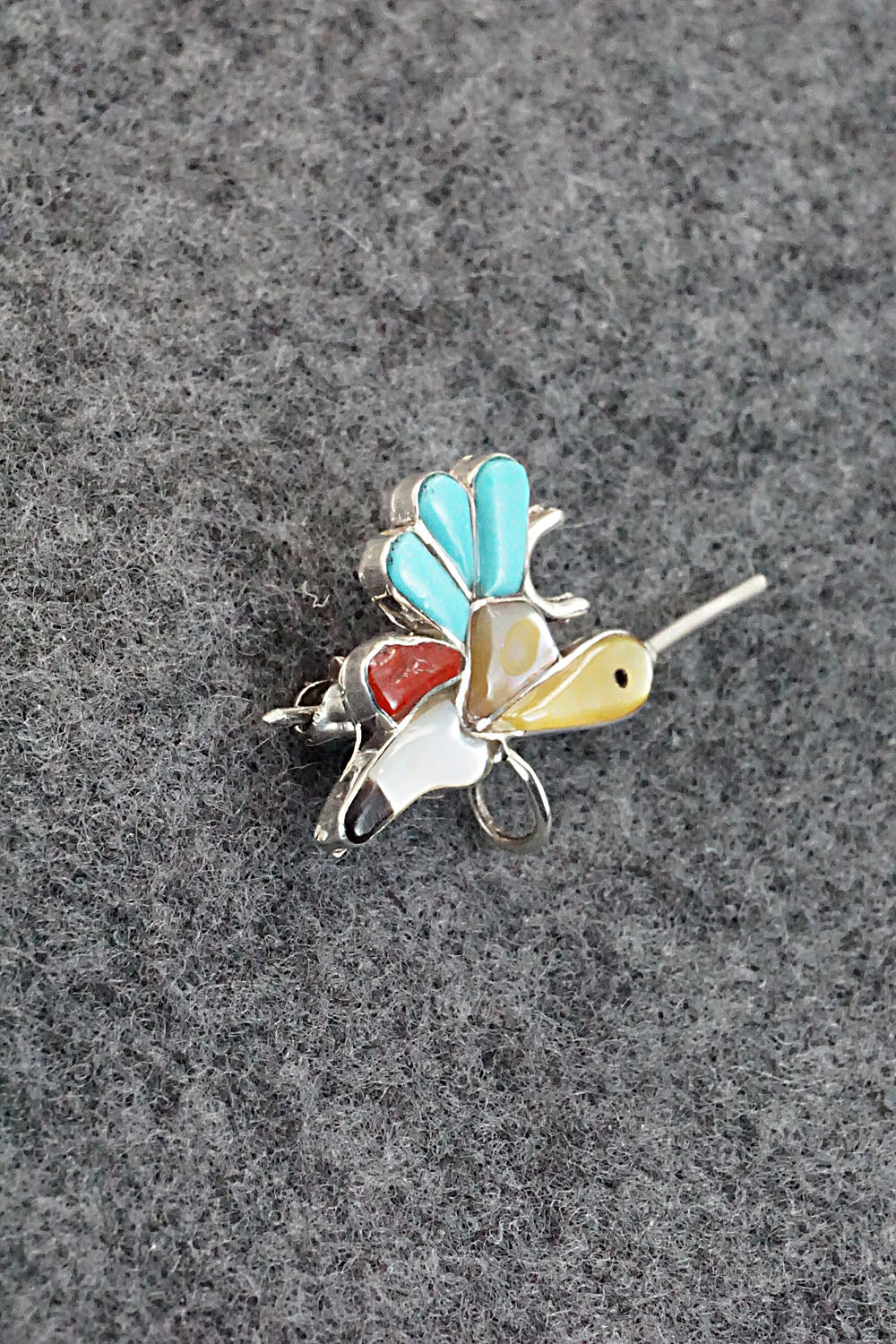 Multi Stone and Sterling Silver Pendant & Pin - India Natewa