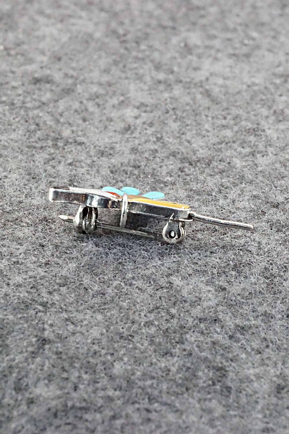 Multi Stone and Sterling Silver Pendant & Pin - India Natewa