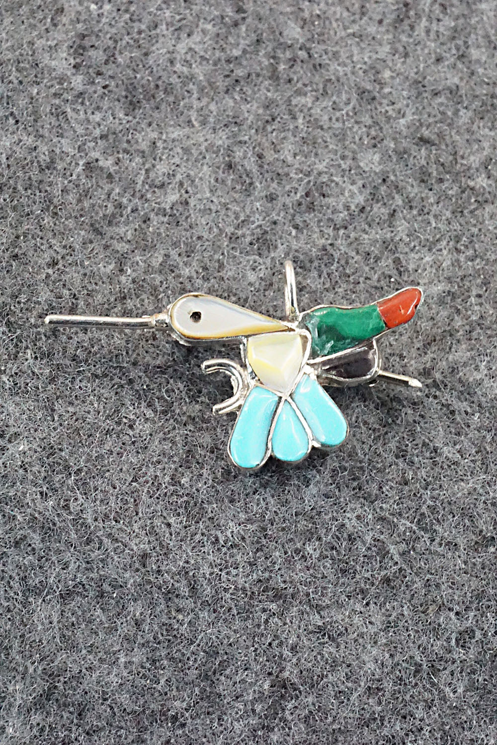 Multi Stone and Sterling Silver Pendant & Pin - India Natewa