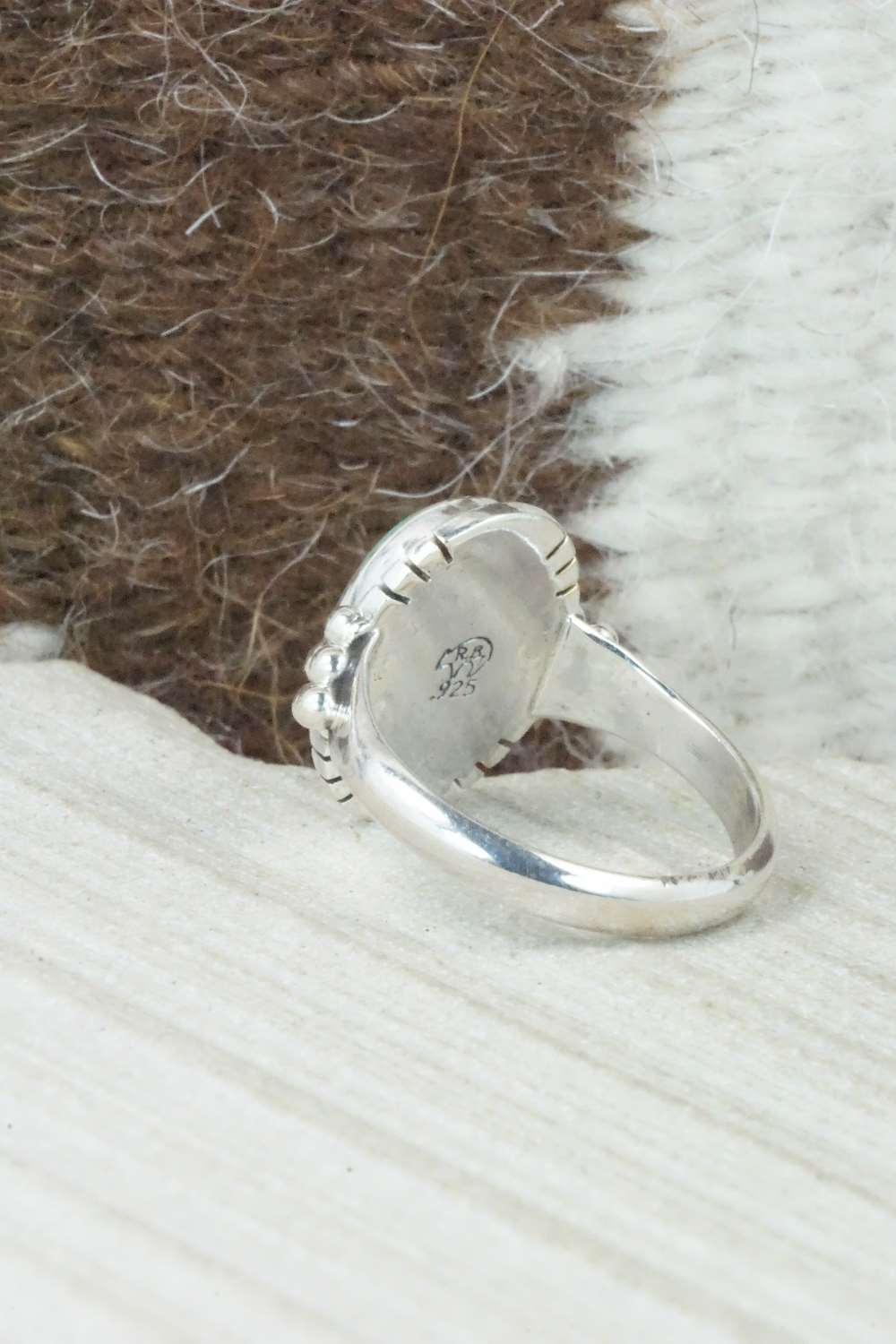 Turquoise & Sterling Silver Ring - Mark Barney - Size 7