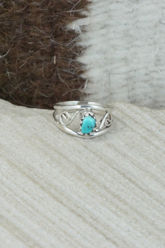 Turquoise and Sterling Silver Ring - Judy Lincoln - Size 1.25