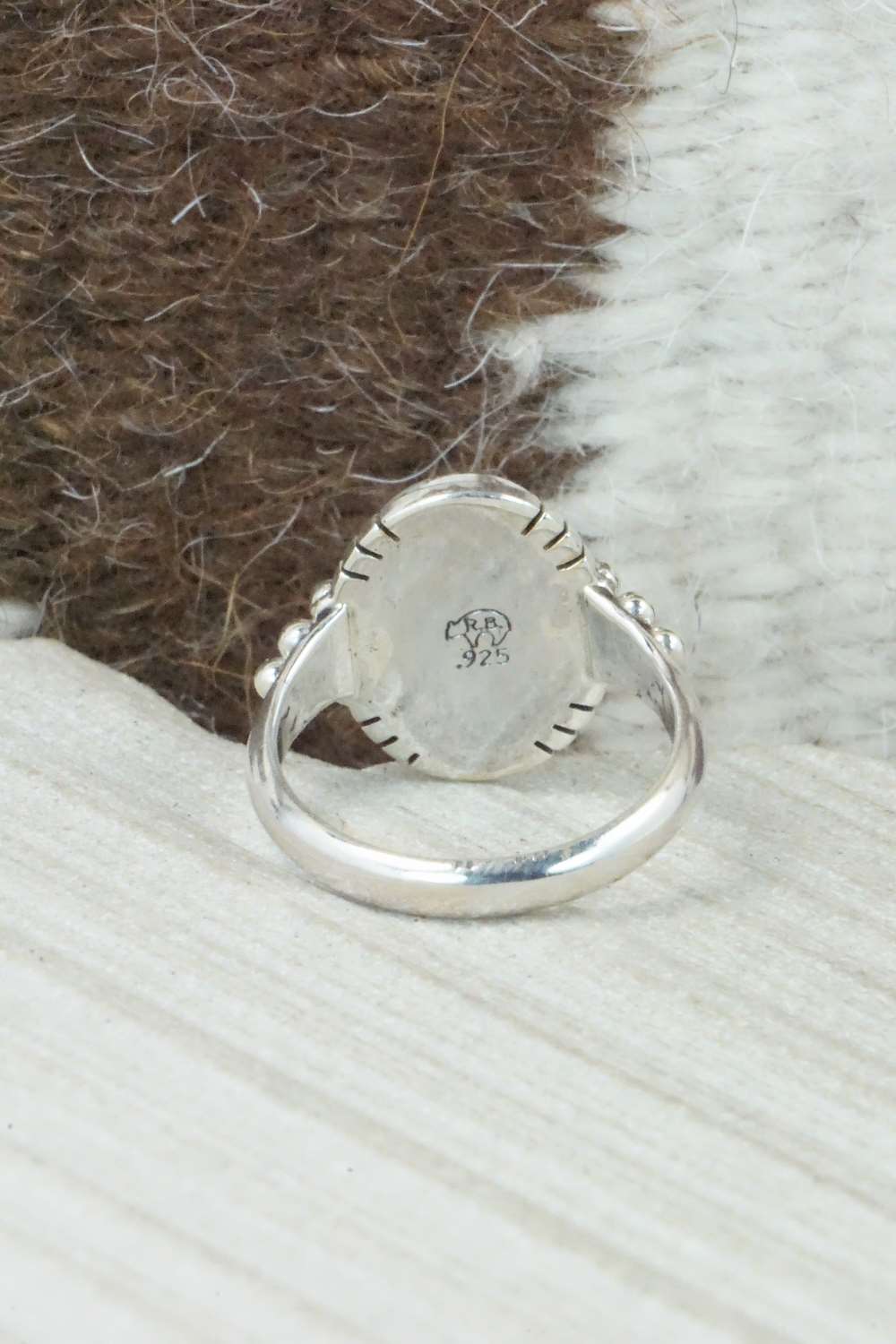 Turquoise & Sterling Silver Ring - Mark Barney - Size 7