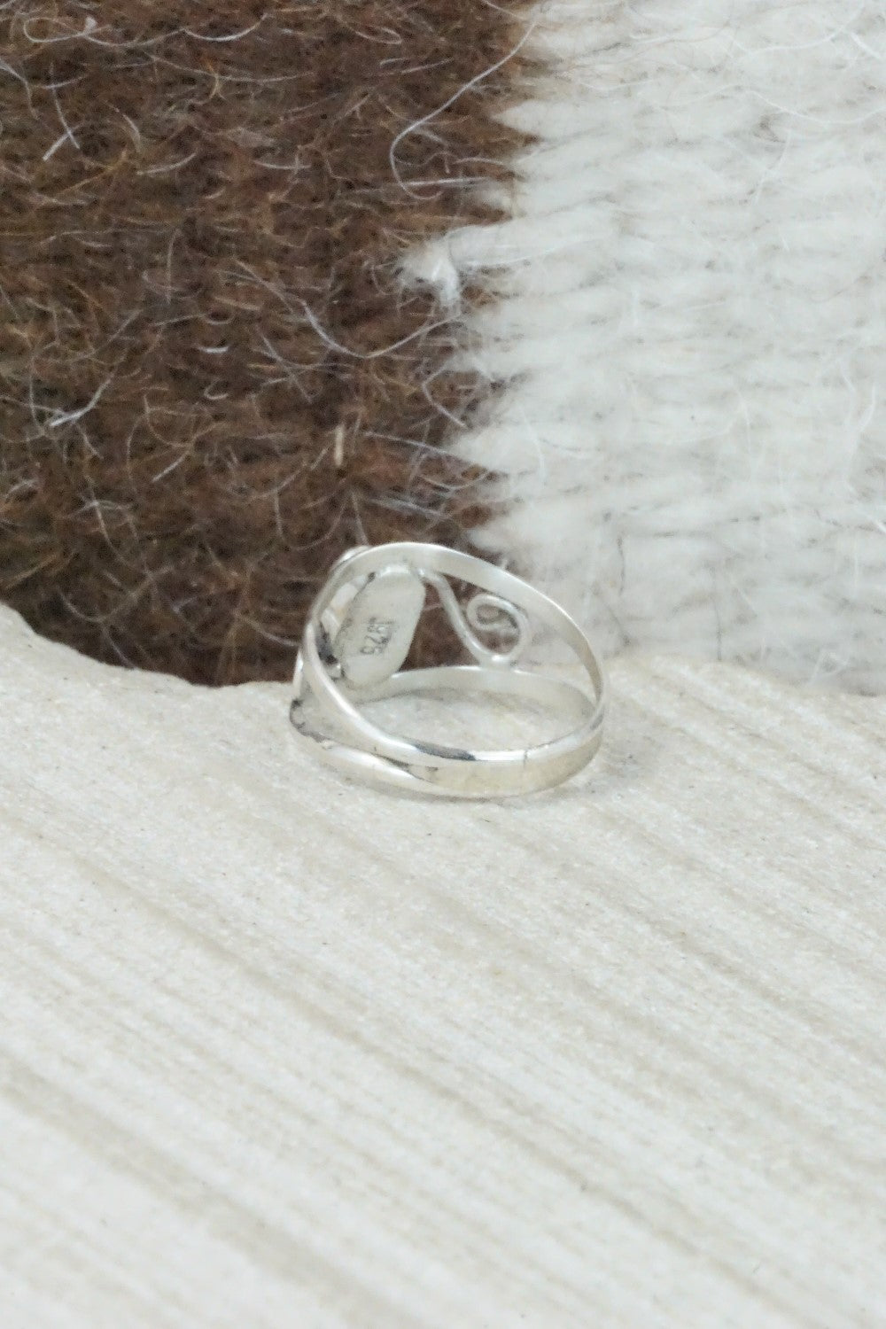 Turquoise and Sterling Silver Ring - Judy Lincoln - Size 1.25
