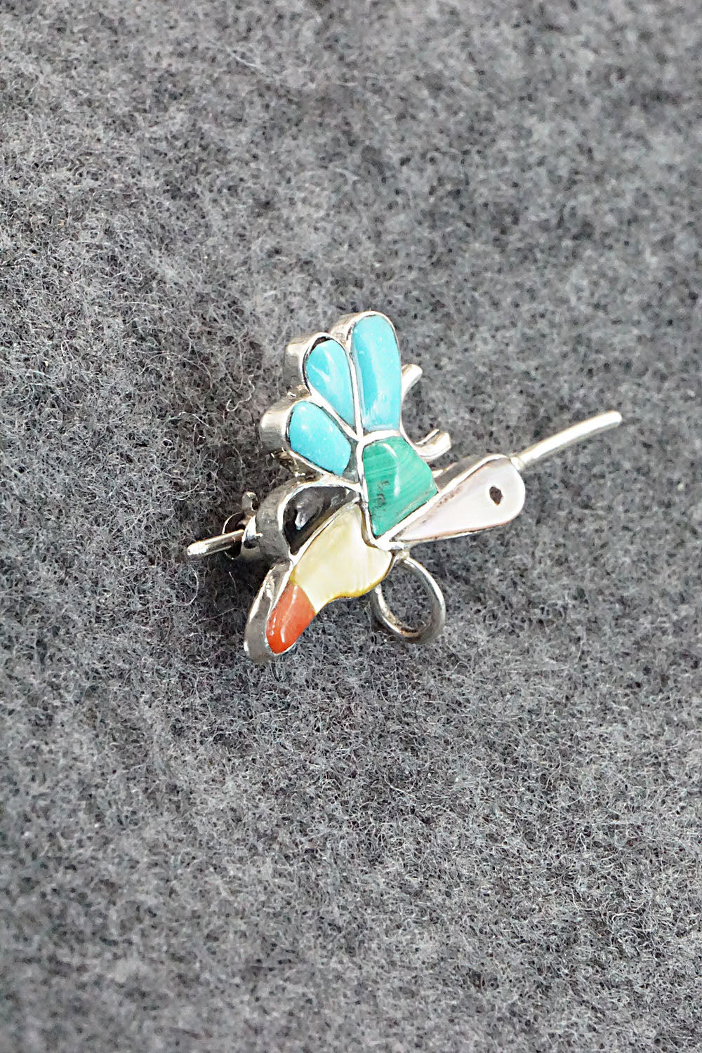 Multi Stone and Sterling Silver Pendant & Pin - India Natewa