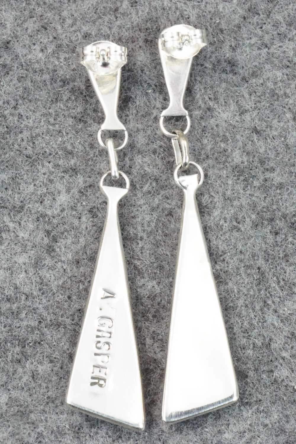 Spiny Oyster & Sterling Silver Earrings - Angela Gasper