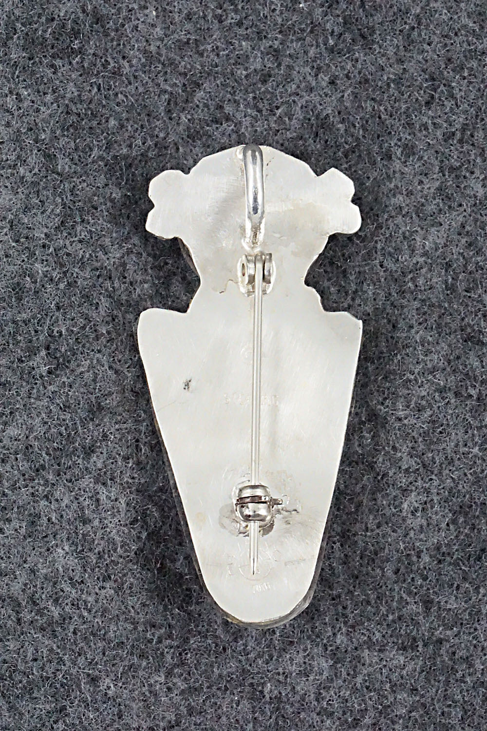 Multi Stone & Sterling Silver Inlay Pendant/Pin - Ola Eriacho