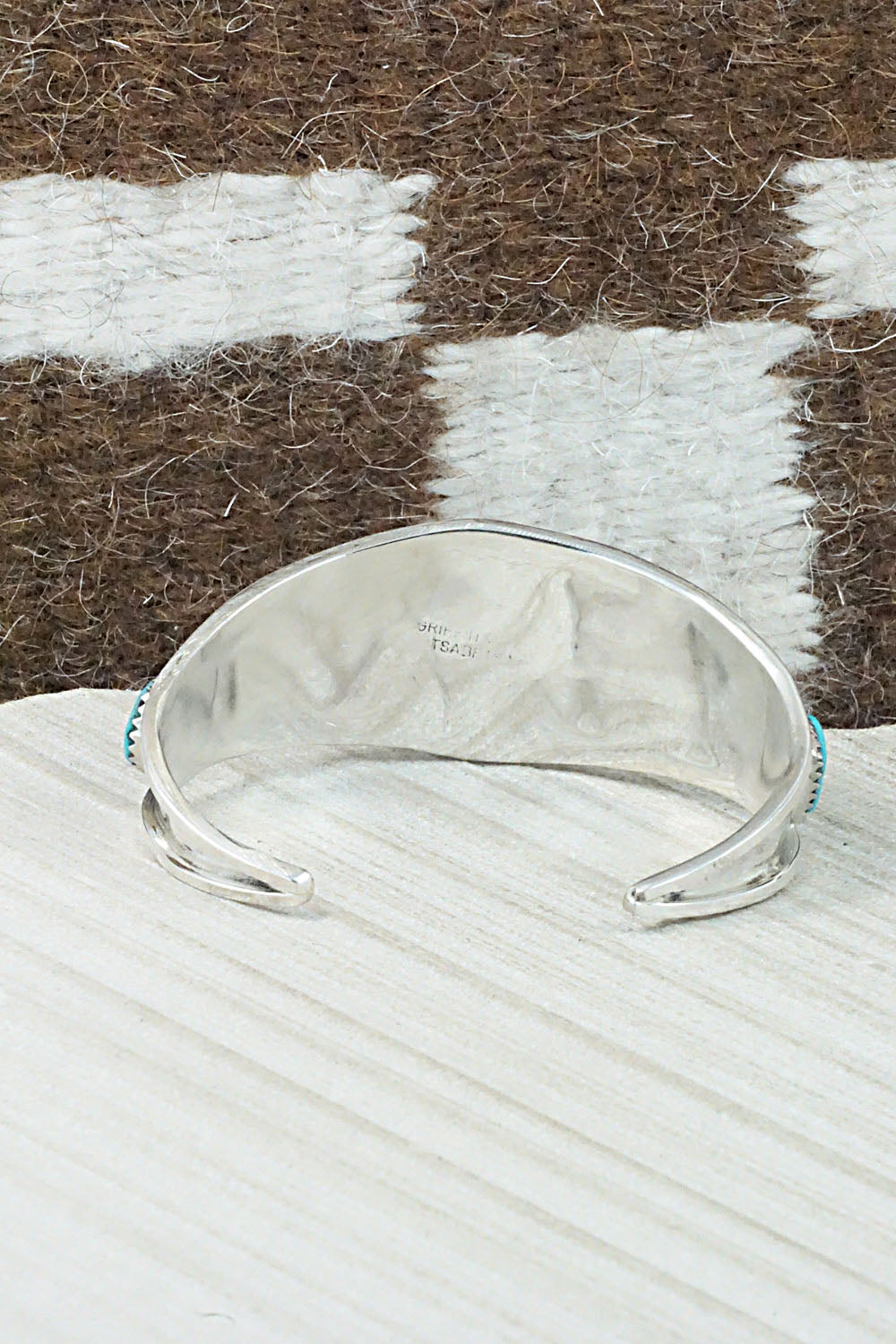 Turquoise & Sterling Silver Bracelet - Vangie Tsabetsaye