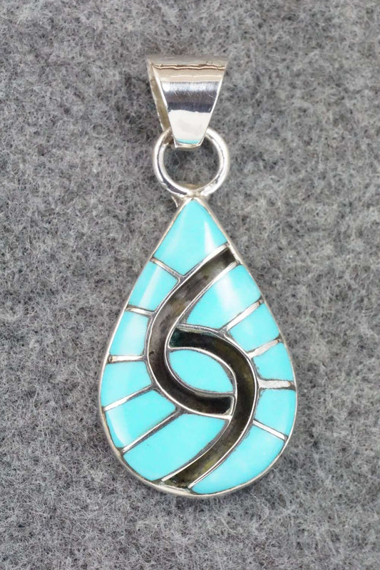 Turquoise & Sterling Silver Pendant - Amy Wesley