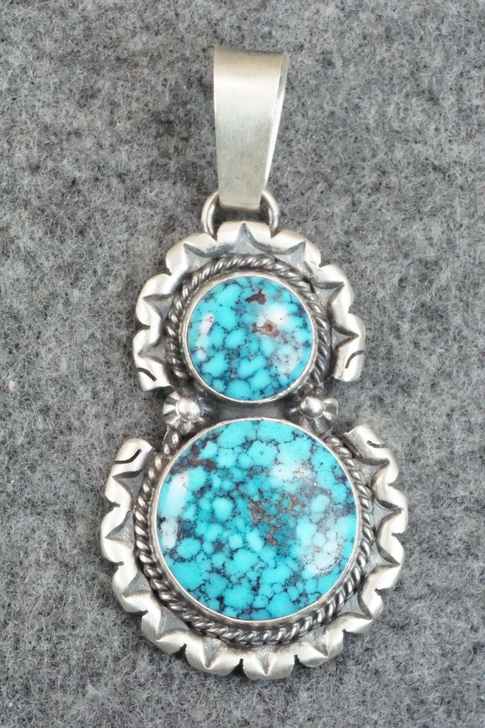 Turquoise and Sterling Silver Pendant - Derrick Gordon