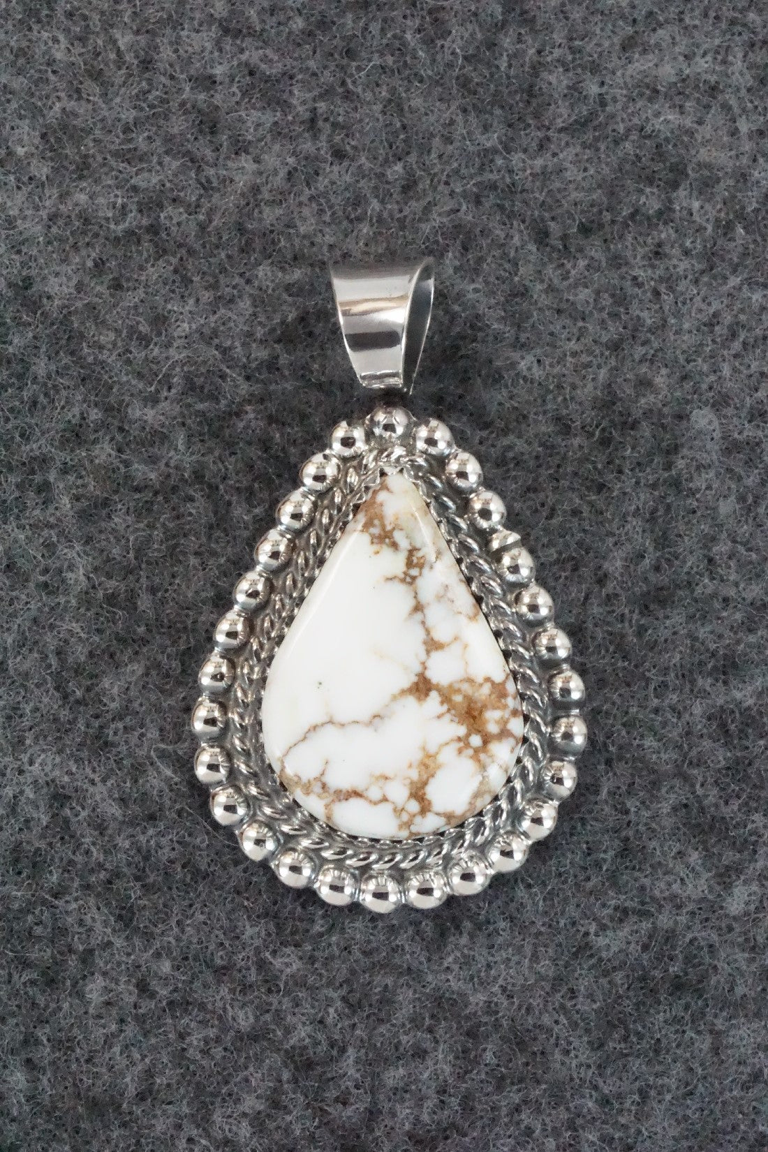 Wild Horse & Sterling Silver Pendant - Alvin Joe