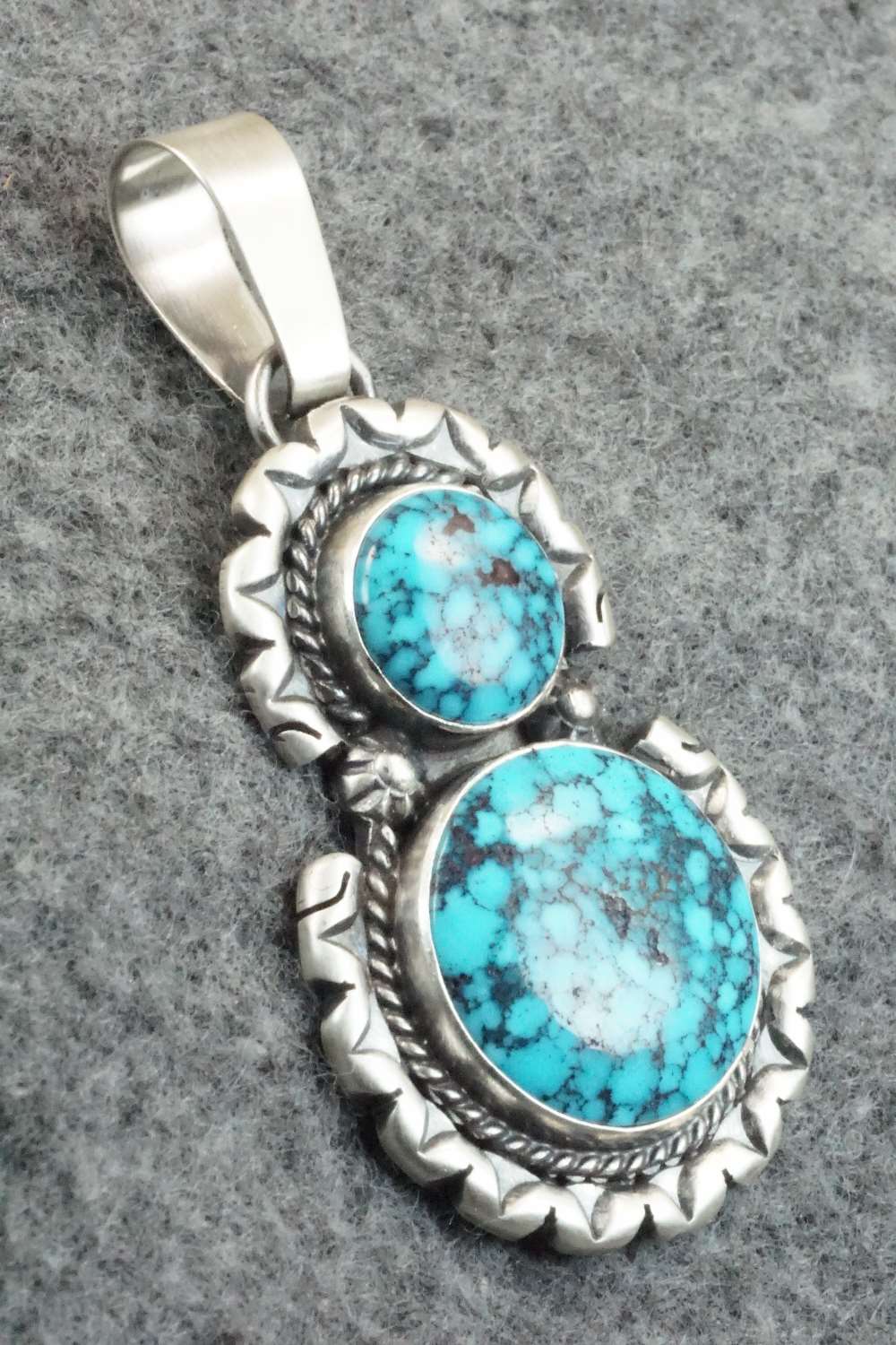 Turquoise and Sterling Silver Pendant - Derrick Gordon