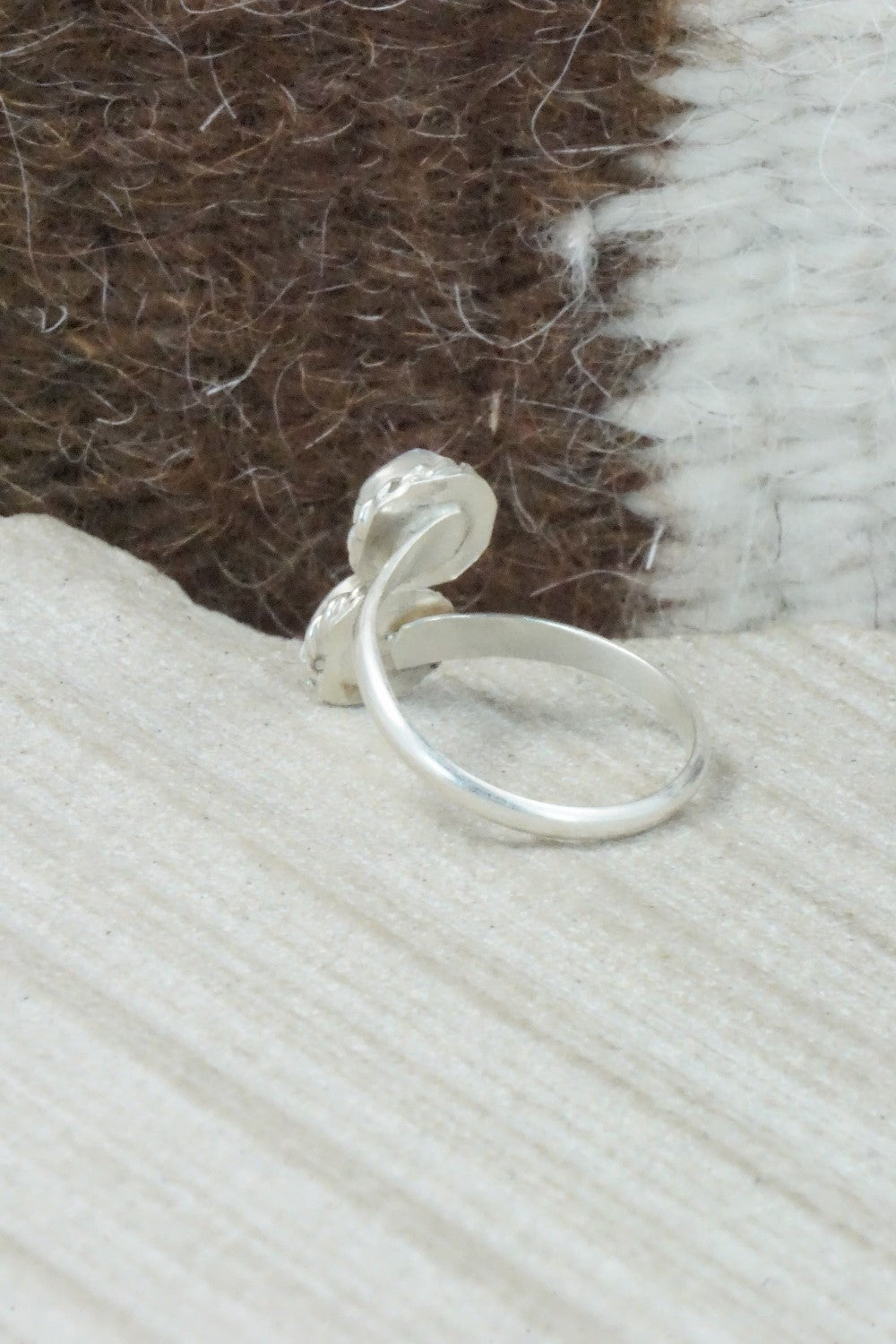 Multi Stone & Sterling Silver Inlay Ring - Devoria Bowakaty - Size 5