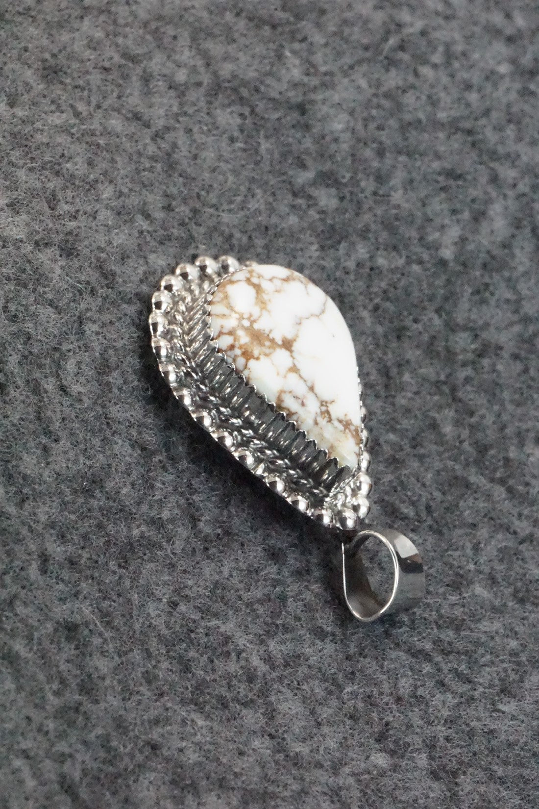Wild Horse & Sterling Silver Pendant - Alvin Joe