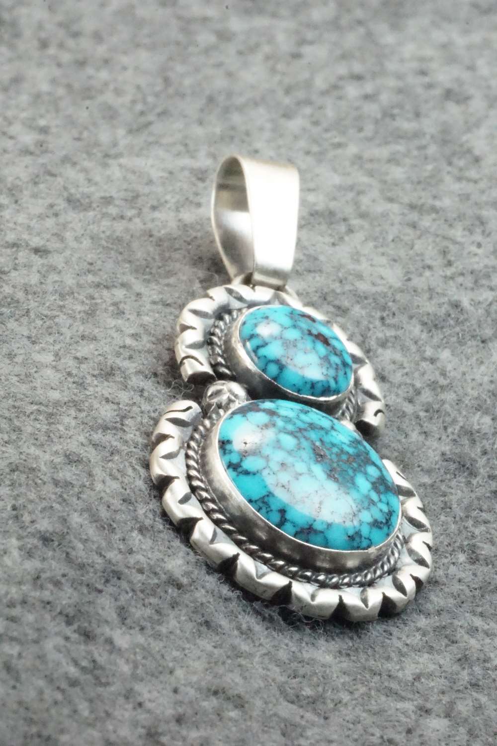 Turquoise and Sterling Silver Pendant - Derrick Gordon