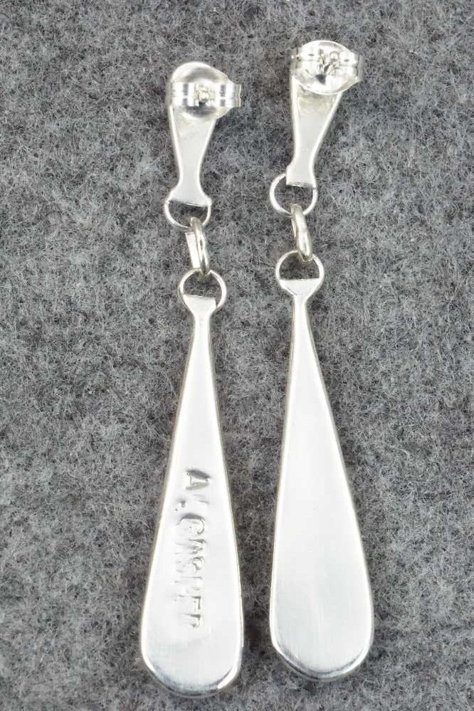 Spiny Oyster & Sterling Silver Earrings - Angela Gasper
